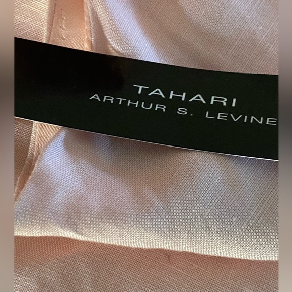 NWT TAHARI Linen Blend Arthur S Levine Womens Size 14W Blush Pink Theresa Dress - Picture 5 of 8